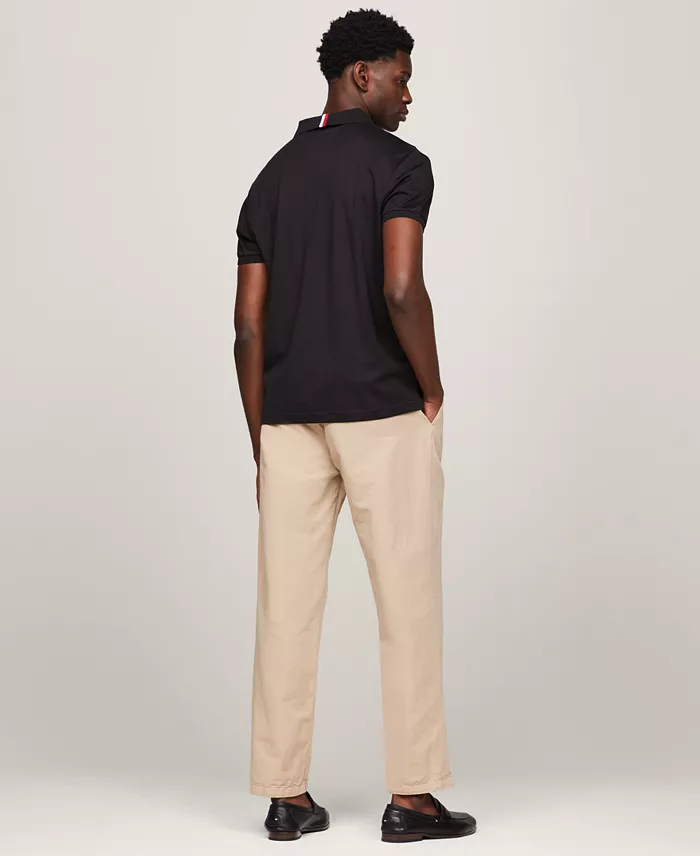 Men's Regular-Fit Smooth Touch Liquid Cotton Collar Stripe Polo Shirt - thumbnail 2