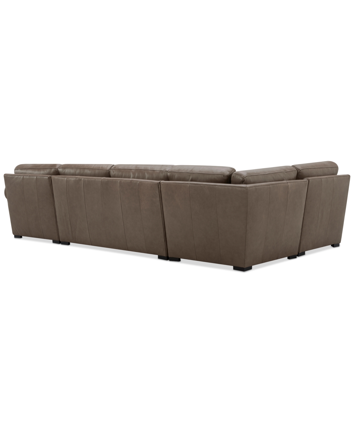 Macy's Radley Roll Arm 132" 6-pc. Leather Square Corner Chaise Sectional, Exclusively At