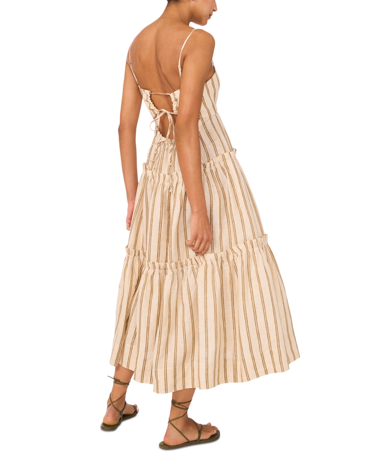 1.state Sleeveless Tiered Maxi Dress In Neutral