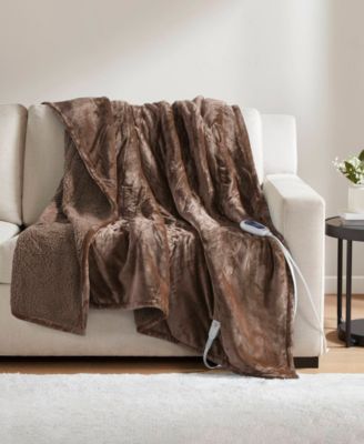 Microlight Electric Reversible Plush to Berber Throw, 60" x 70"