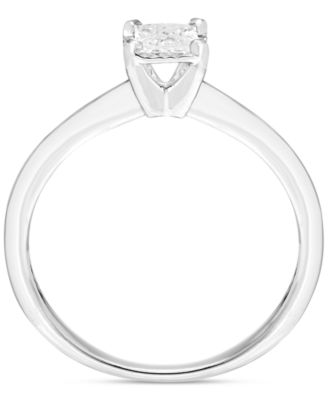 Diamond Solitaire Princess-cut Engagement Ring (1/2 ct. t.w.) in 14k White Gold