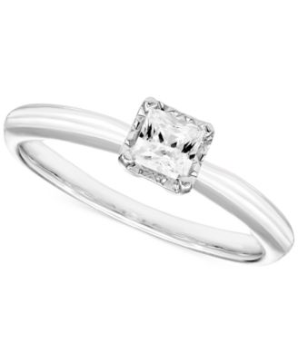 Macy's - Diamond Solitaire Ring (1/4 ct. t.w.) in 14k White Gold