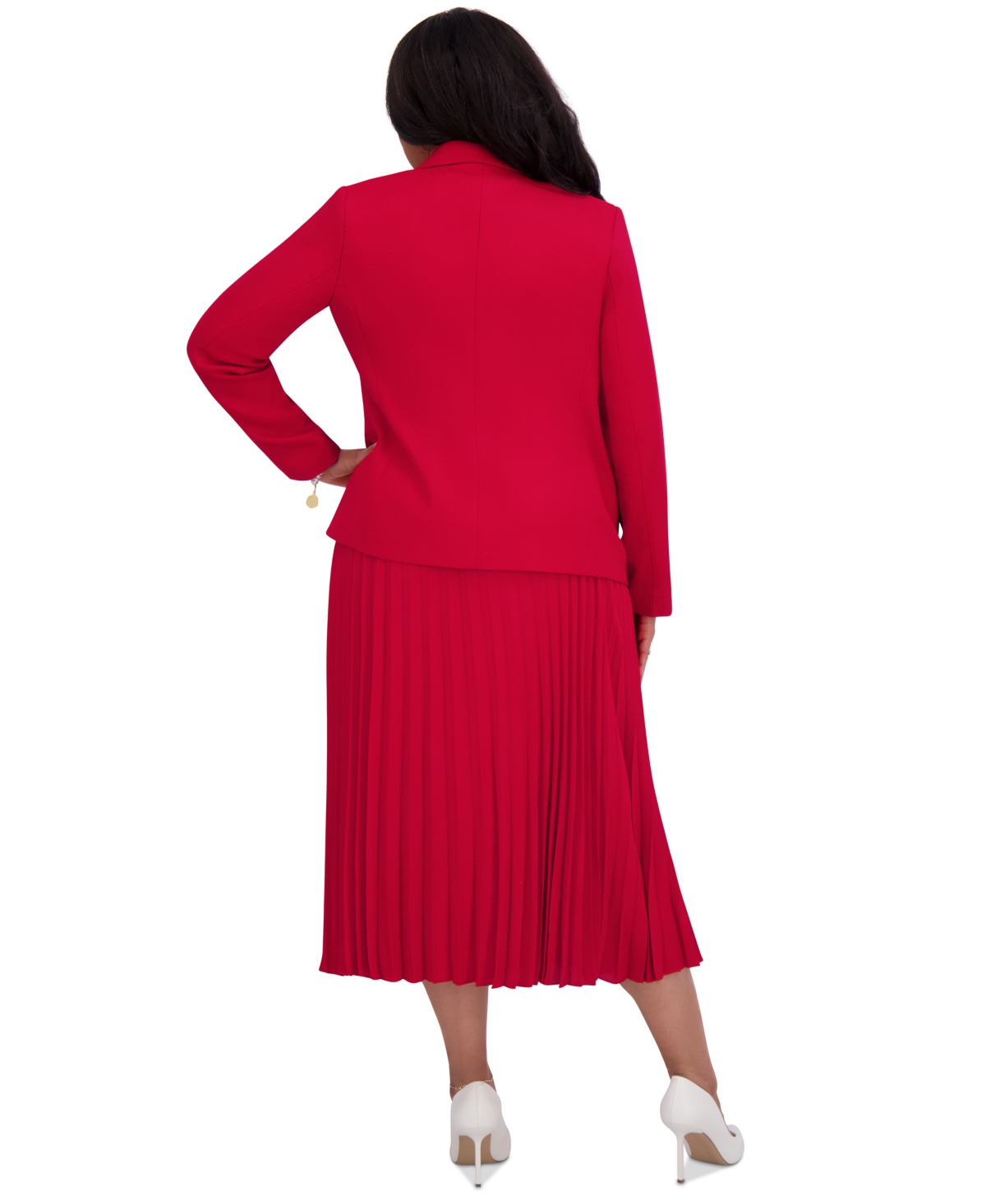Kasper Women's Faux Double-breasted Blazer, Regular & Plus Sizes In Crimson