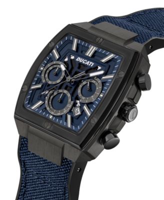Men's Dress Sport Blue Nylon Watch, 42mm