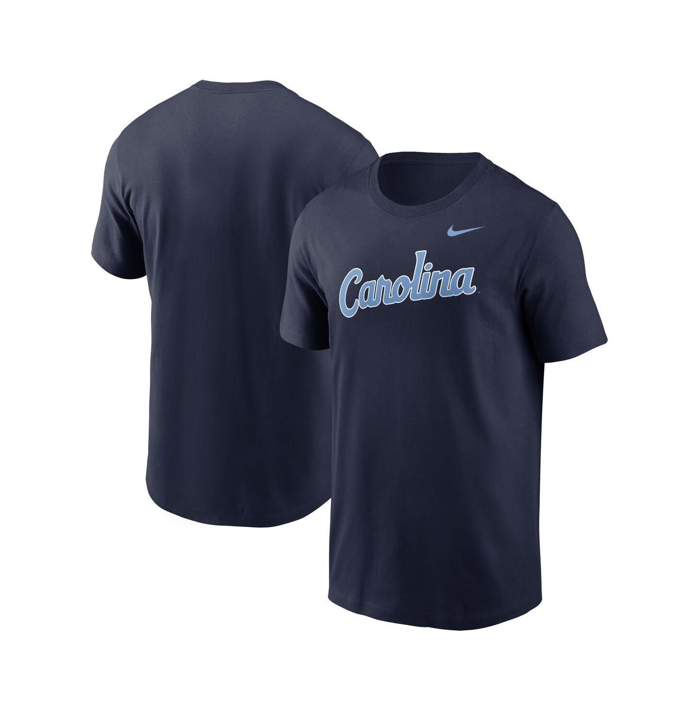 Мужские футболки Nike Navy North Carolina Tar Heels Baseball Wordmark — фото 1