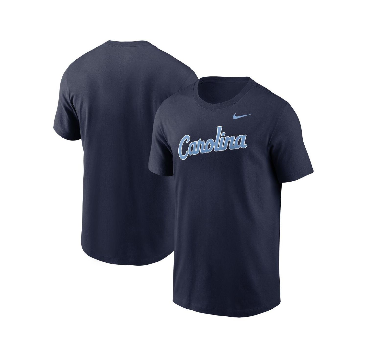 Men's Navy North Carolina Tar Heels Baseball Wordmark T-Shirt