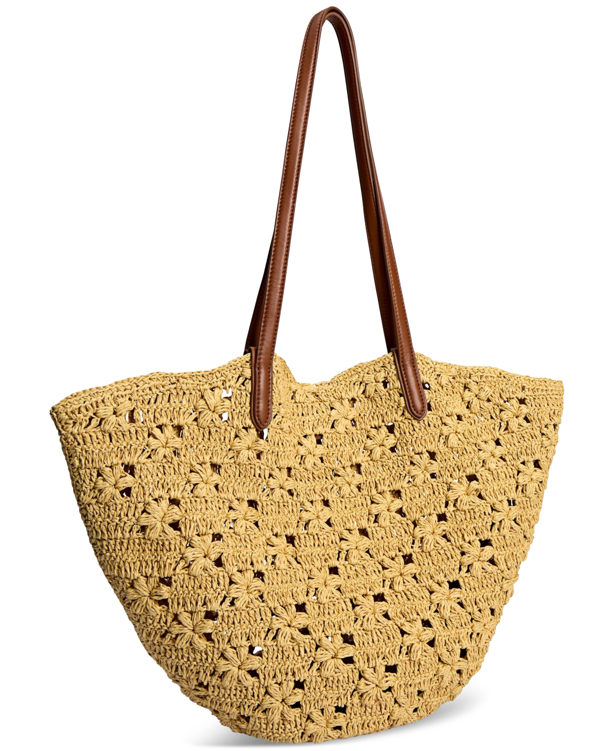 Shop Sam Edelman Layla Floral Raffia Fan Tote In Natural