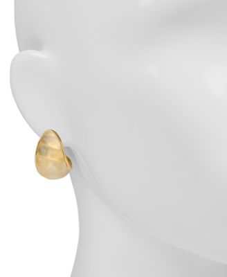 Gold-Tone Scallop J Hoop Earrings