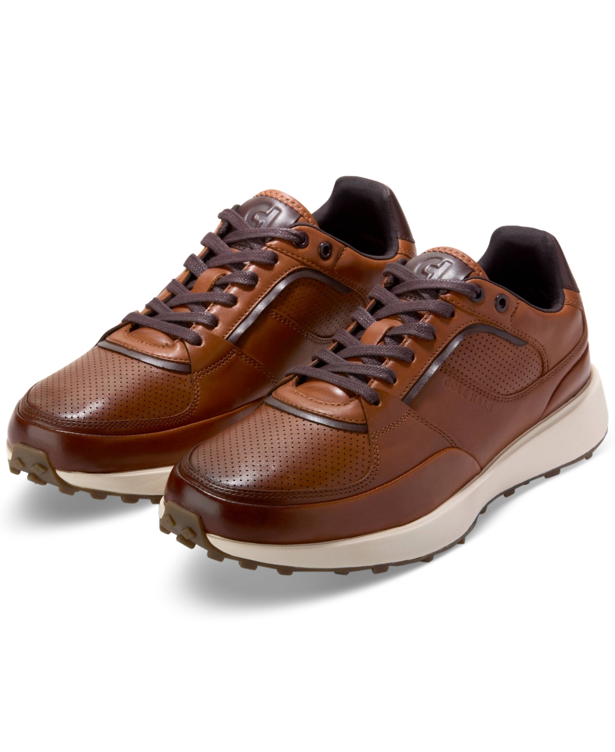 Cole Haan Men's Grand Crosscourt Downtown Lace-up Sneakers In British Tan