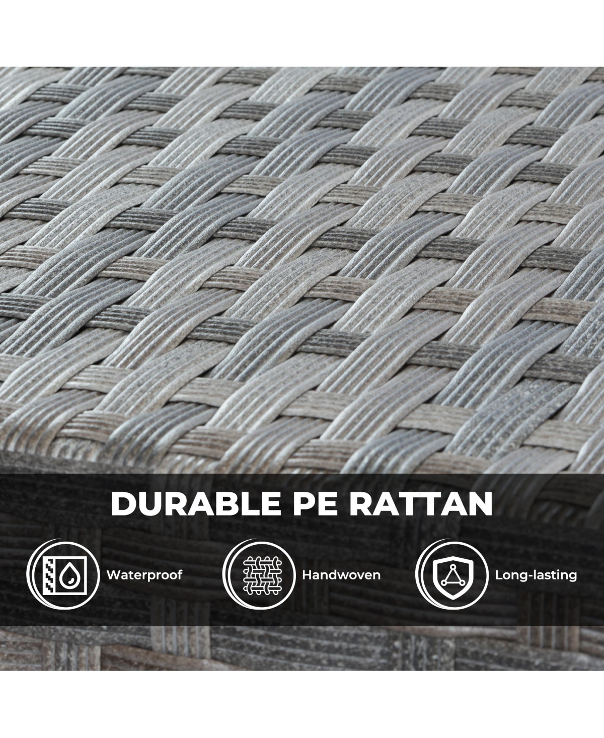 Xizzi 12 Pieces Outdoor Furniture Patio Sectional Sofa,No Assembly Required Pe Wicker Conversation Sets with Armchairs,Ottomans and Coffee Table