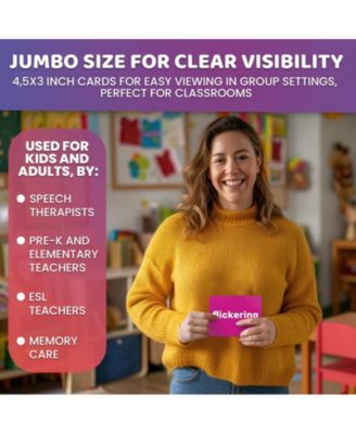 Flash Cards for Kids and Adults - Vocabulary, Action Verbs, Sight Words and Matching Cards for Early Learning