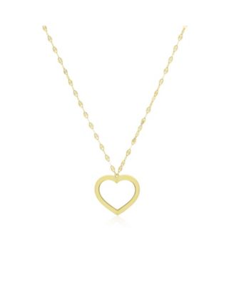 Shimmer Open Heart Necklace 14K Gold