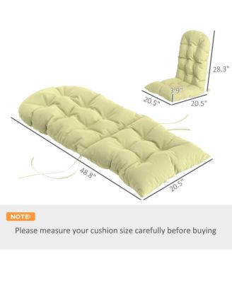 2 PCS Adirondack Cushions, Tufted High Back Patio Chair Cushions