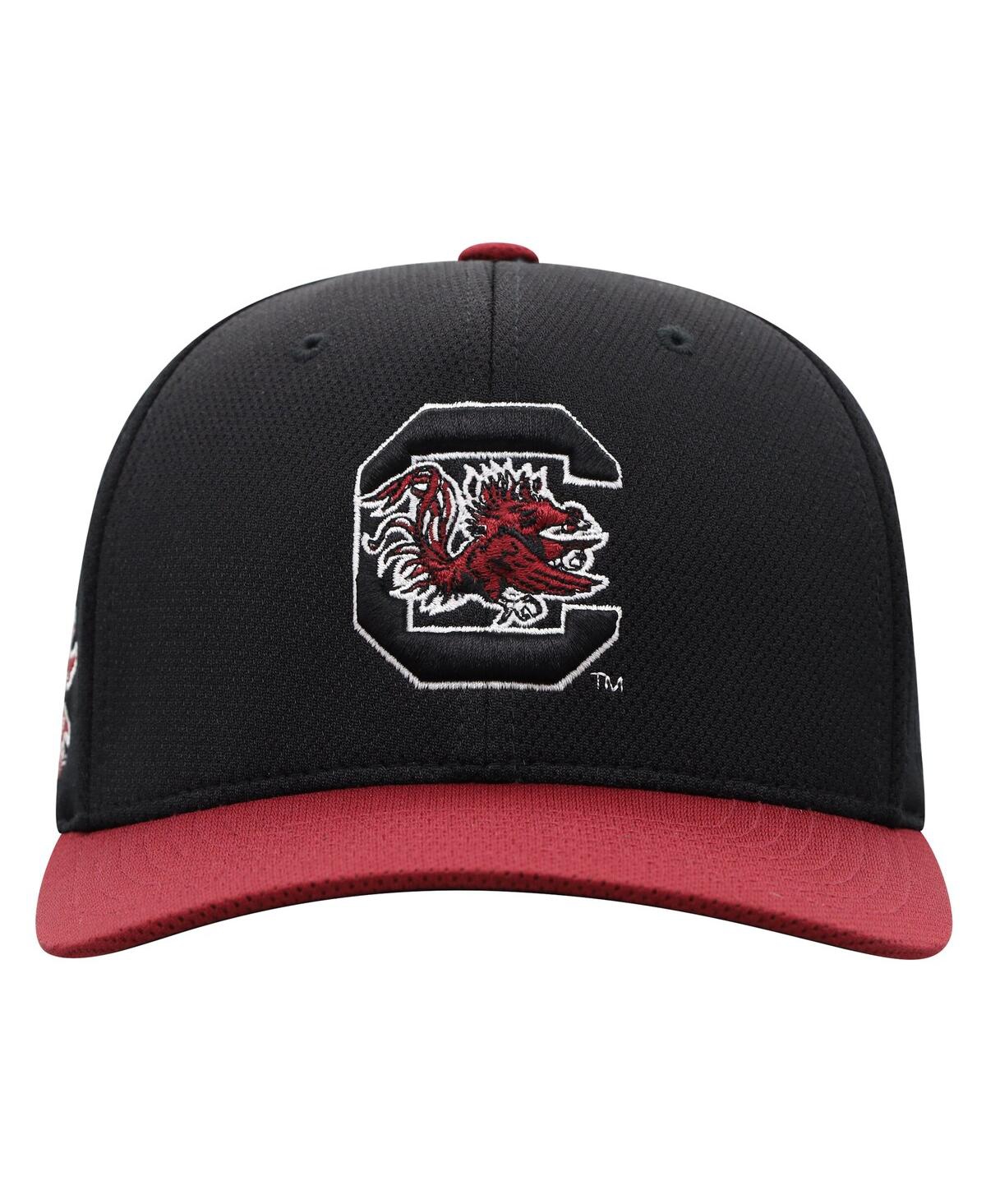 Top Of The World Men's Black South Carolina Gamecocks Reflex Fitted Hat In Black