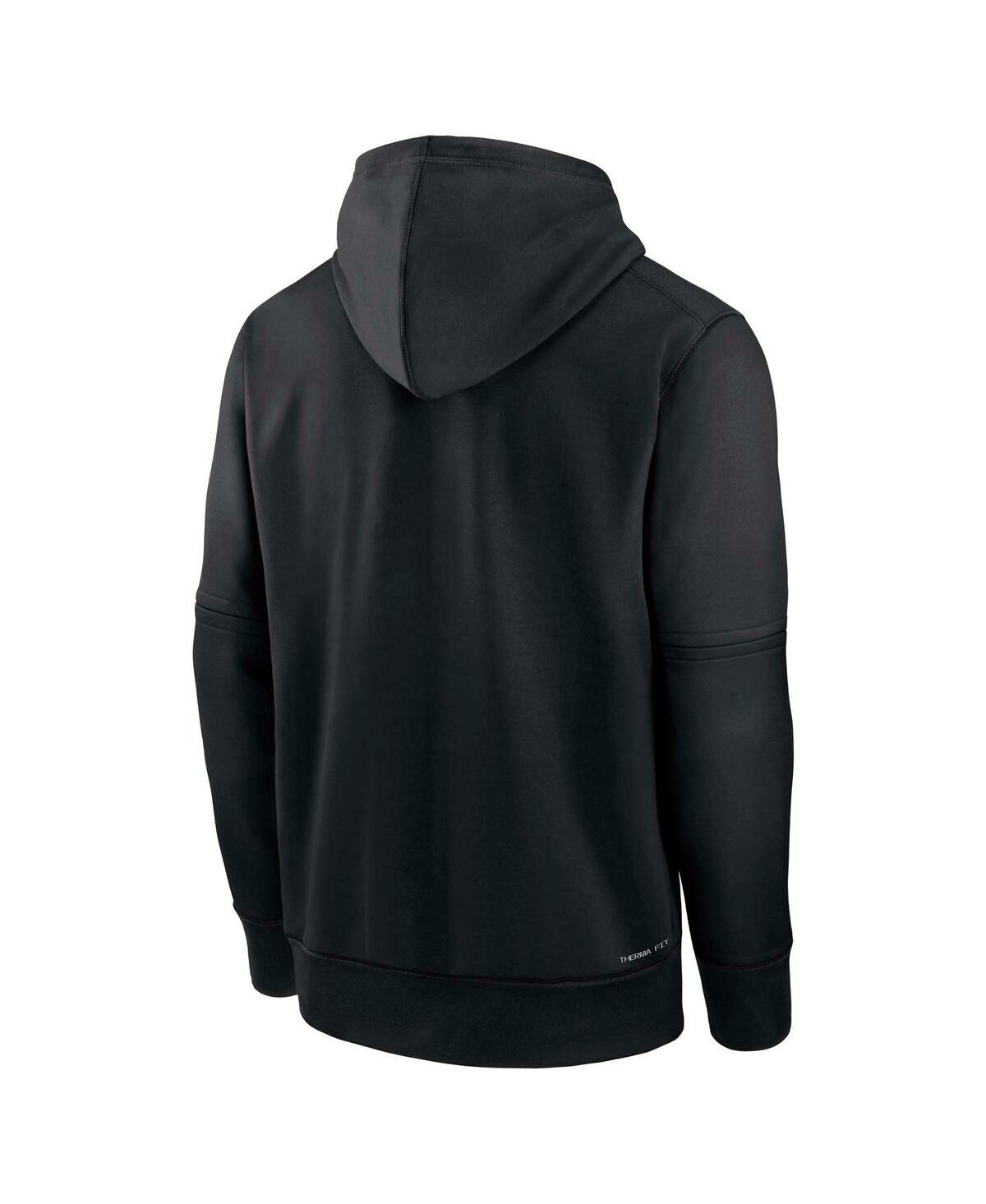 Nike Men's Los Angeles Dodgers Authentic Collection  Therma Mlb Pullover Hoodie In Black
