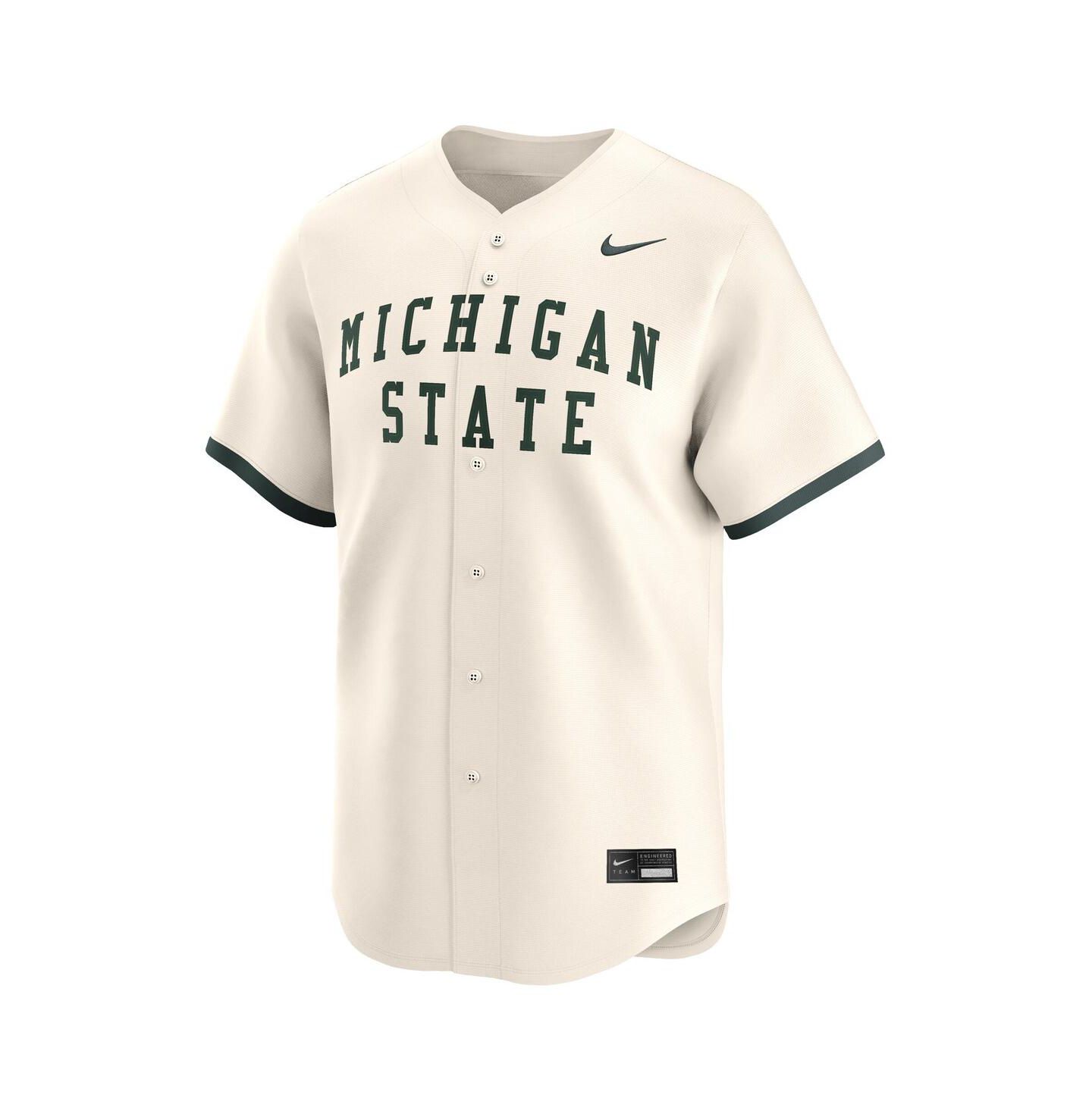 Мужской топ Nike Natural Michigan State Spartans College Limited Baseball Jersey — фото 3