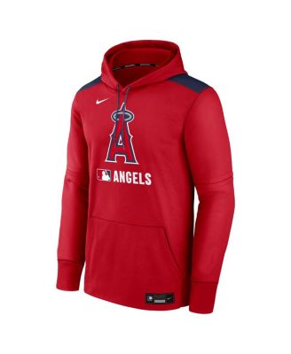 Men's Red Los Angeles Angels Authentic Collection Performance Pullover Hoodie