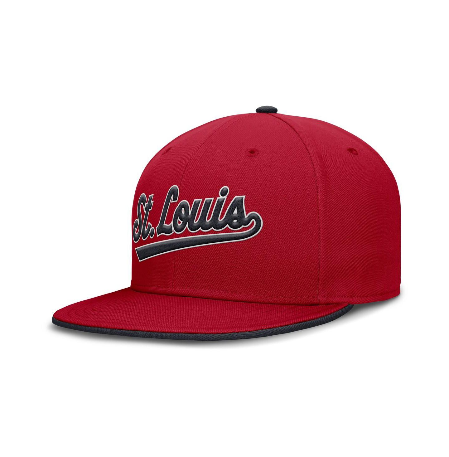 Мужская кепка Nike Red St. Louis Cardinals True Performance Fitted Hat — фото 2