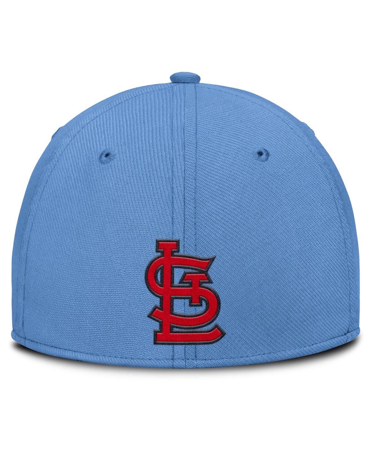 Nike Men's Light Blue/red St. Louis Cardinals Rise Swoosh Performance Flex Hat In Light Blue,red