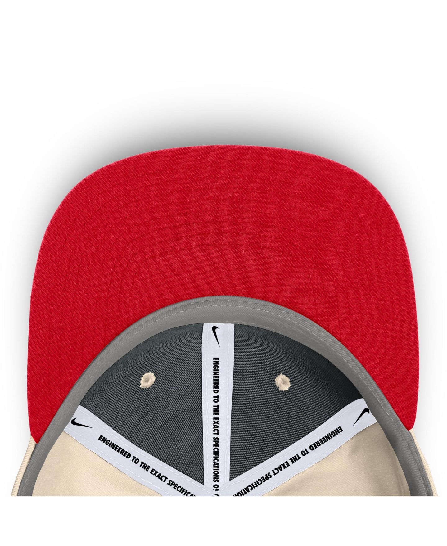 Мужская кепка Nike Natural Ohio State Buckeyes Primetime True Performance Fitted Hat — фото 2