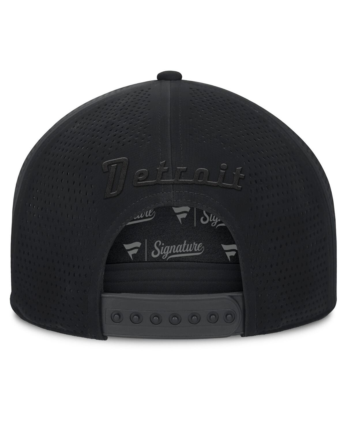 Fanatics Men's Black Detroit Red Wings Front Office Adjustable Hat In Black