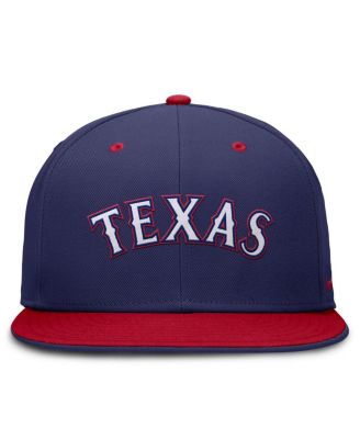 Men's Blue/Red Texas Rangers True Primetime Two-Tone Performance Fitted Hat