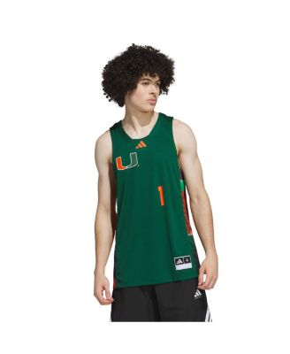 Men's 1 Green/Orange Miami Hurricanes Black History Month Basketball Jersey