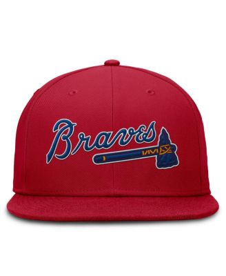 Men's Red Atlanta Braves True Performance Fitted Hat