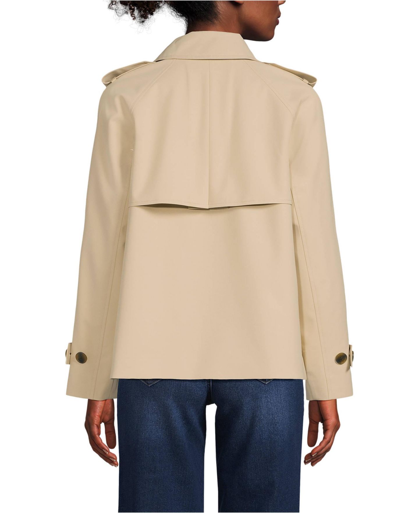 Женская куртка Lands' End Trench Rain Jacket, цвет: Шампань — фото 3