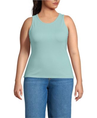 Plus Size Drapey Rib Skimming Tank Top