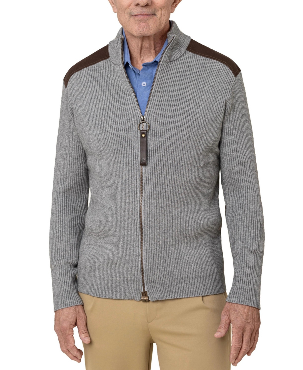 JOE & BELLA MEN'S ADAPTIVE MAGNETIC ZIP-UP SWEATER 