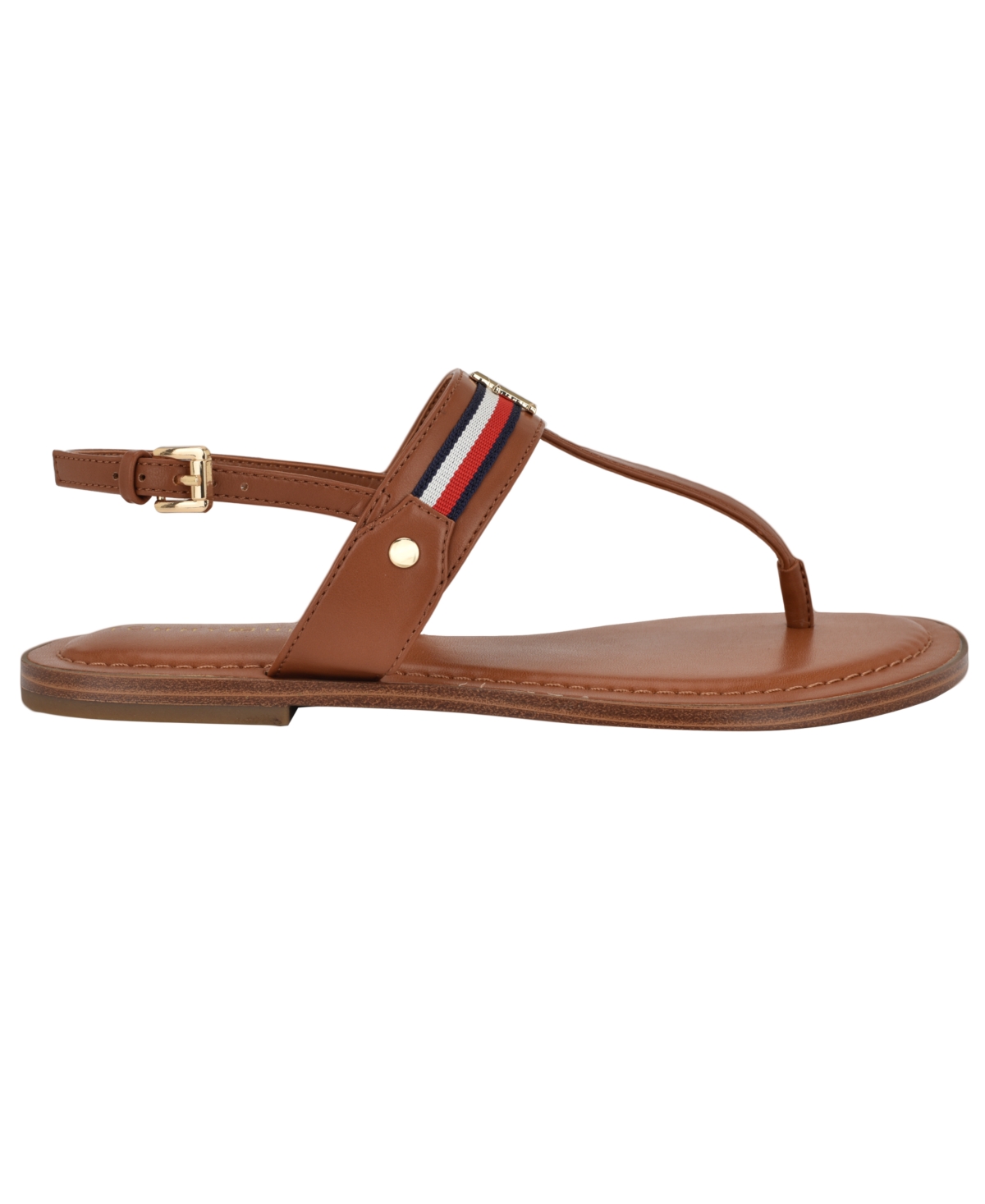 Tommy Hilfiger Gabry T-strap Sandal In Cognac