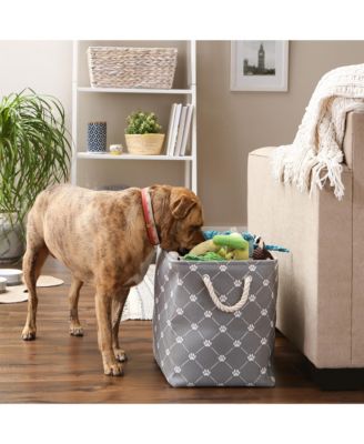 Collapsible Pet Storage Bin Trellis Paw Print