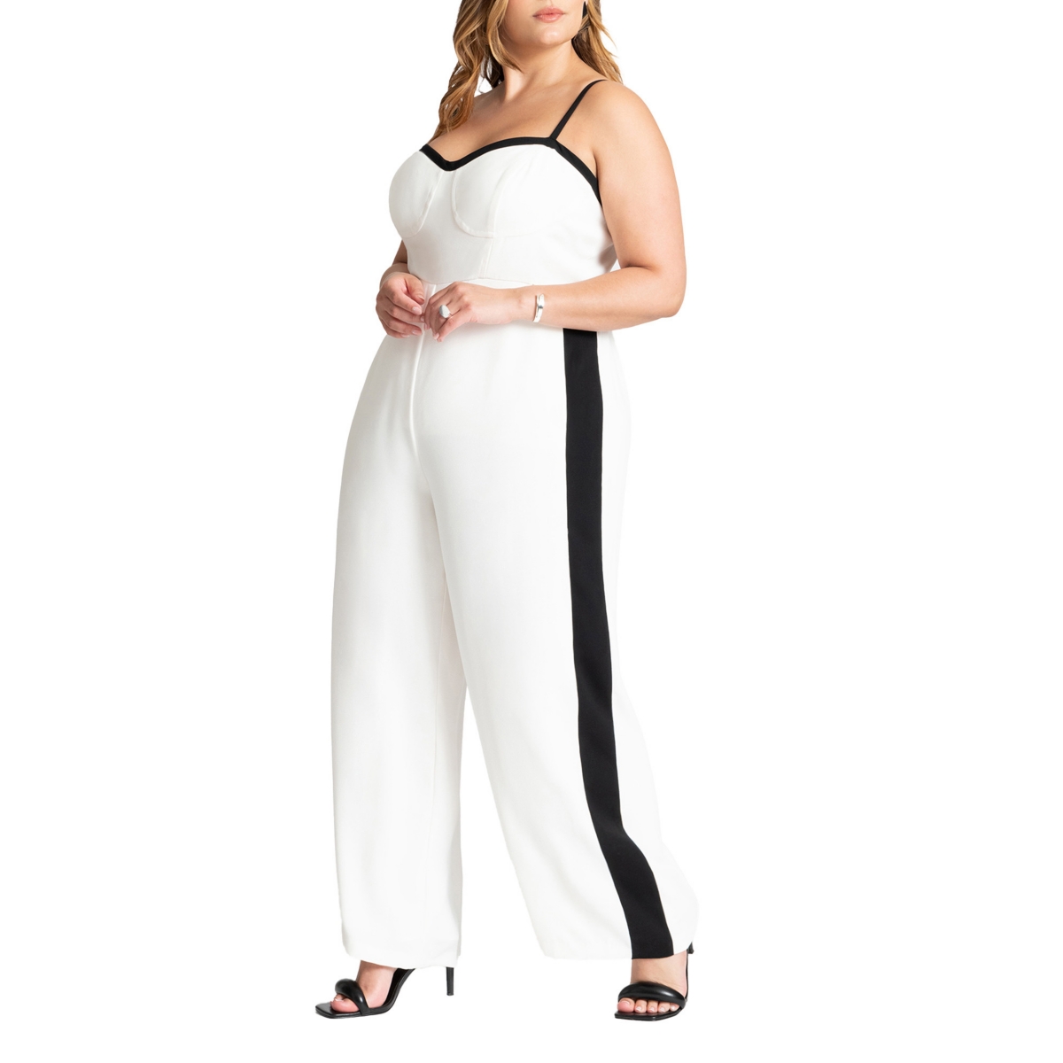 Plus Size Jumpsuit W Contrast Details - Sugar swizzle