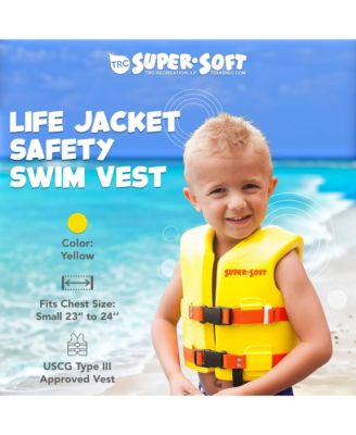 Super Soft Child Life Jacket Swim Safety Vest, Small, Yellow