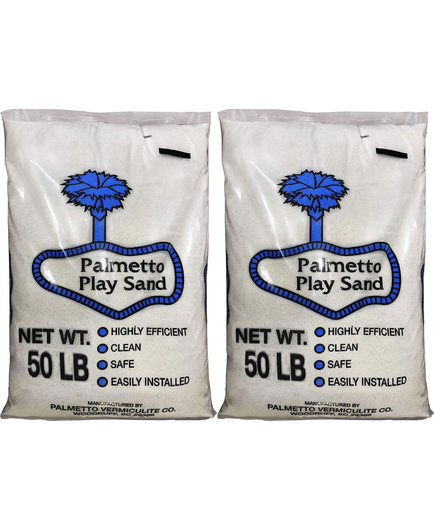Детские игрушки Palmetto Natural Play Sand, 50-Pound Bags, All Ages, 2-Pack — фото 1