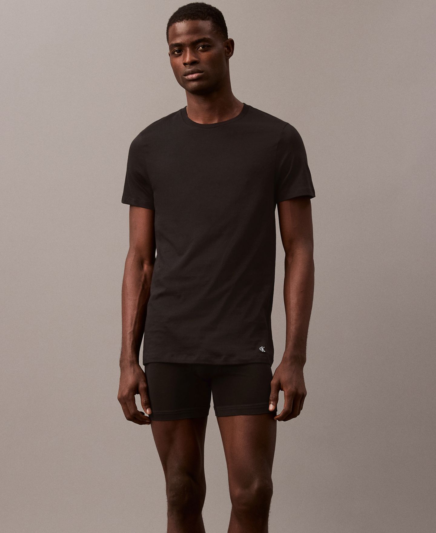 Мужские футболки Calvin Klein Cotton Classics Crewneck T-Shirt, 3-Pack, цвет: Чёрный — фото 2