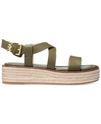Lynn Leather Buckled Espadrille Sandals