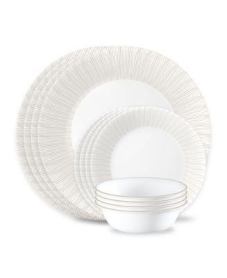 Corelle Hushed Lines 12-Pc. Dinnerware Set, Service for 4 - Macy's
