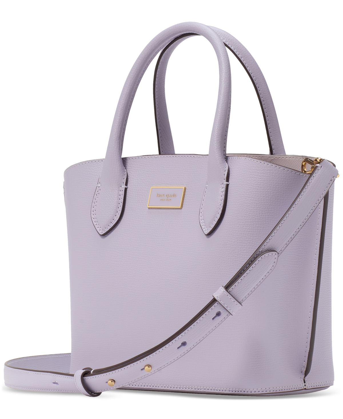 Kate Spade Suite Leather Crossbody Tote Bag In Lavender Cream