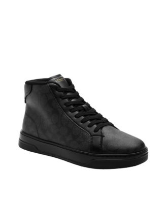 Coach Men's Highline Signature Canvas High Top Sneaker - Macy's
