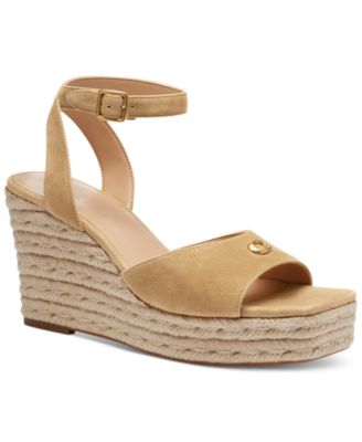 Women's Suede Espadrille Wedge Sandals