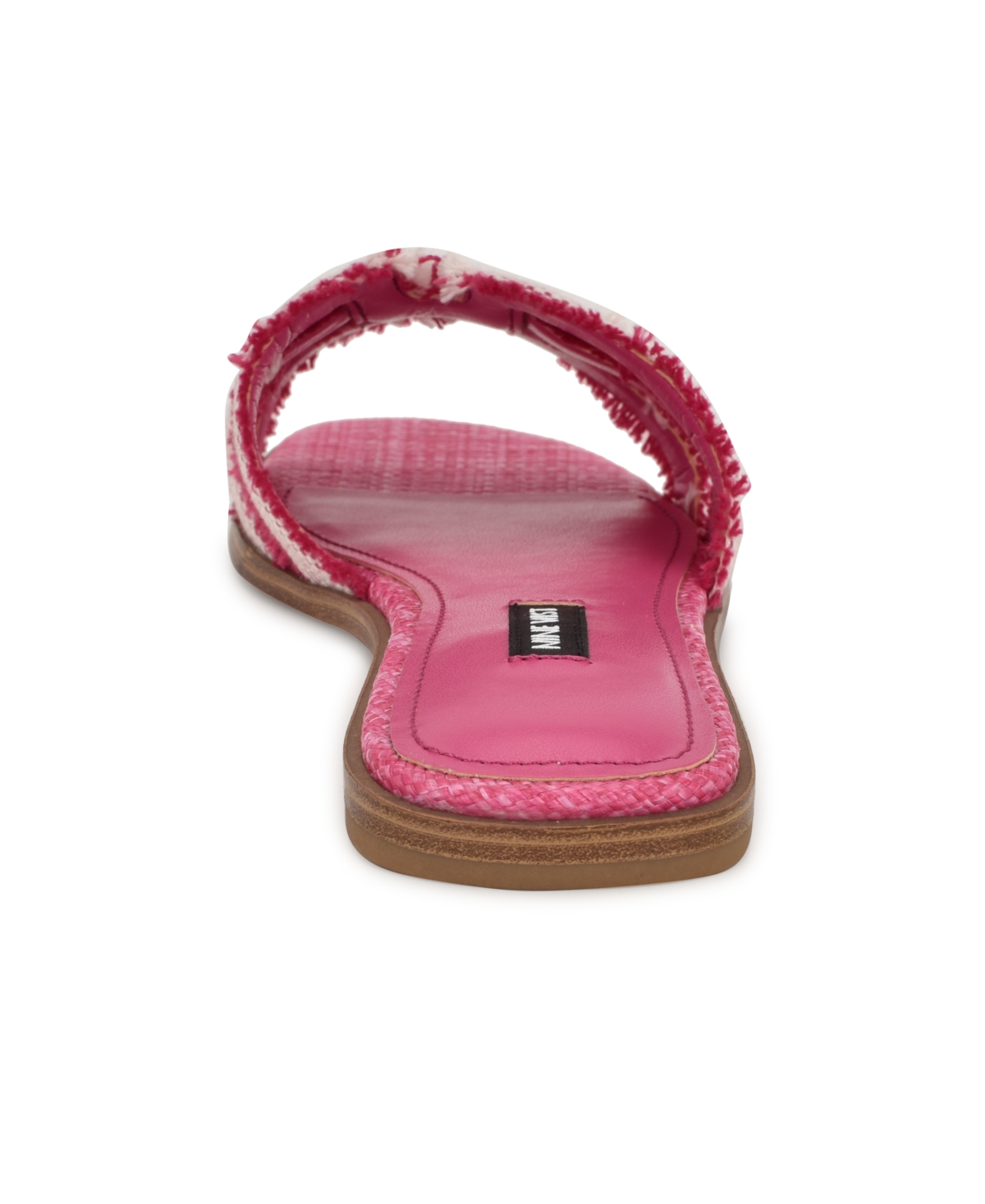 Shop Nine West Women's Germanny Frayed Flat Slide Sandals
