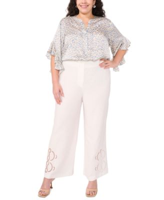 Plus Size High-Rise Wide-Leg Pants 
