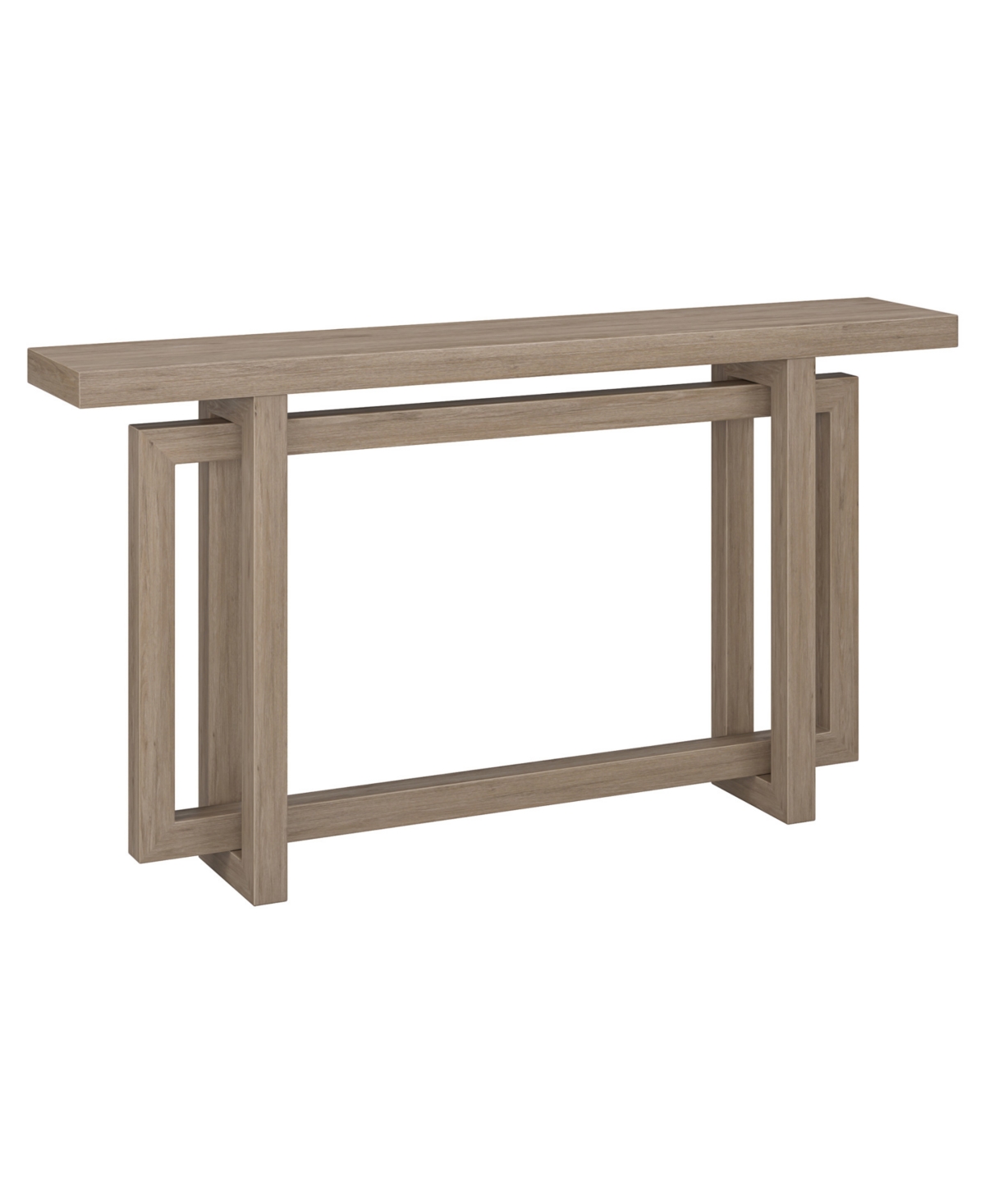 Hudson & Canal 55" Breslow Wide Rectangular Console Table In Antiqued Gray Oak