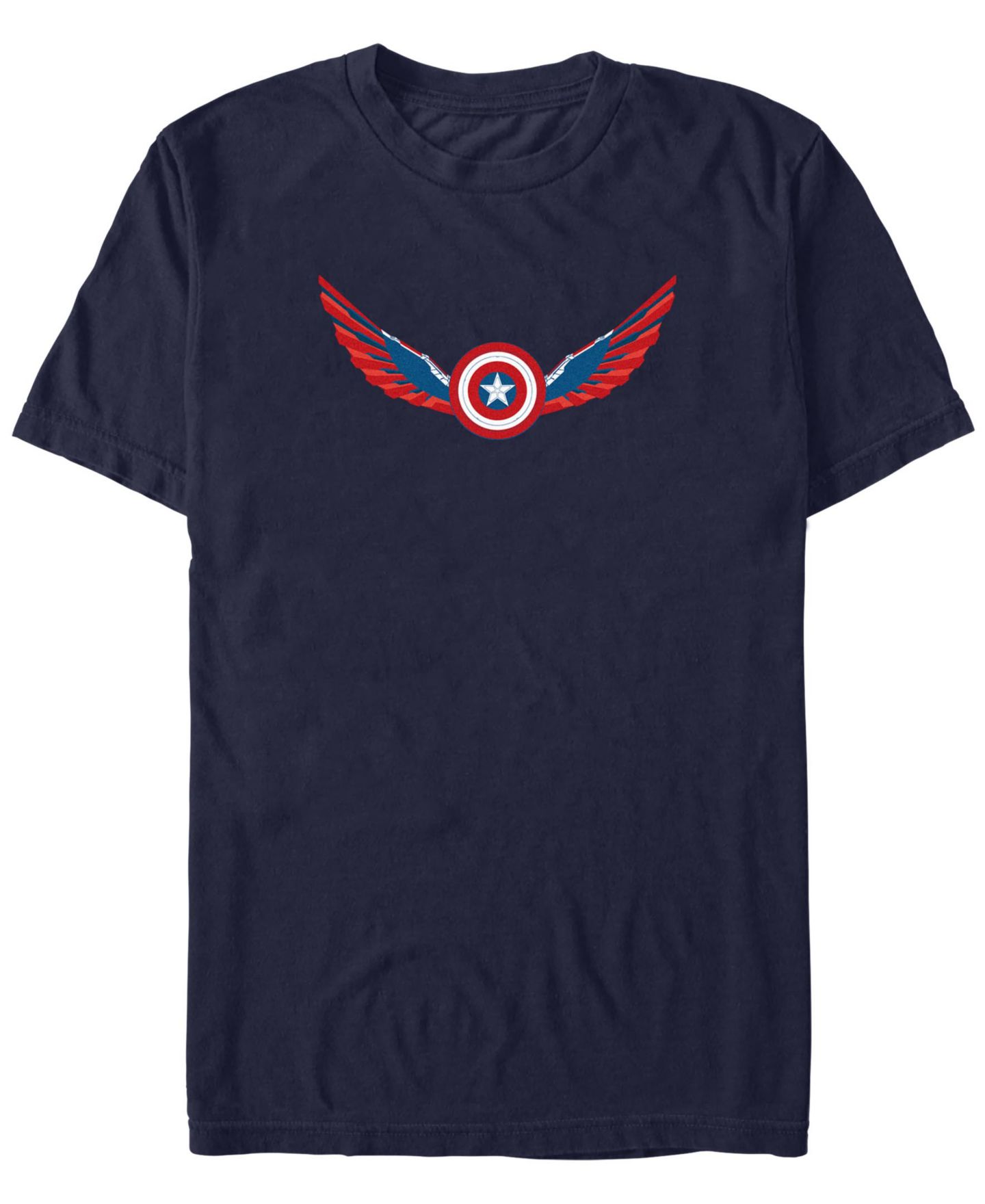 Мужская футболка Marvel Wings Shield Falcon Short Sleeve, цвет: Тёмно-синий — фото 1