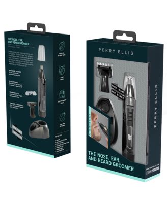 Nose, Ear and Facial Hair Groomer with Stand, Interchangeable Heads