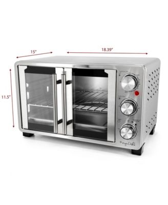 25 Quart French Door Multi-Function Electric Toaster Oven with Rotisserie Set