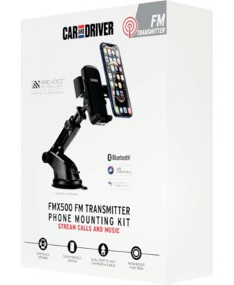 Bluetooth FM Transmitter Phone Mount with Active Noise Cancellation