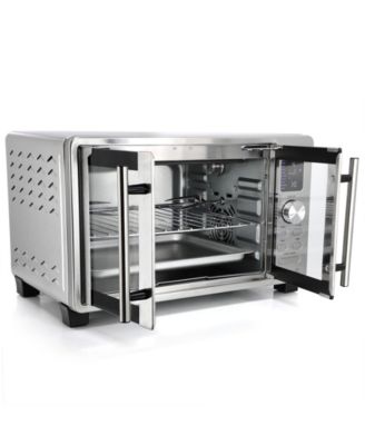 25 Quart Digital Electric French Door Multi-Function Counter Top Oven with Rotisserie Set